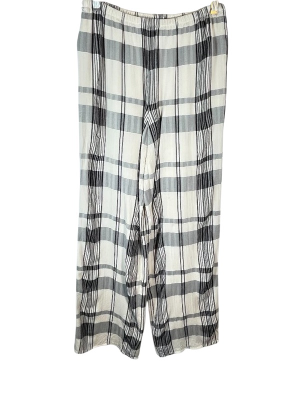 Theory Checked Jacquard Wide-Leg Pants